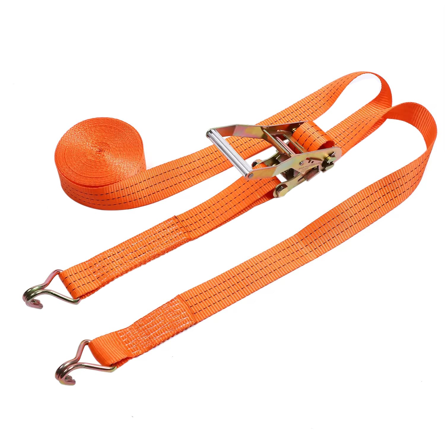 38 มม. 3T Colorer สังกะสีจับมาตรฐานรถบรรทุก Ratchet Cargo Lashing Strap